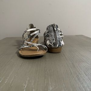 Snake print summer sandals